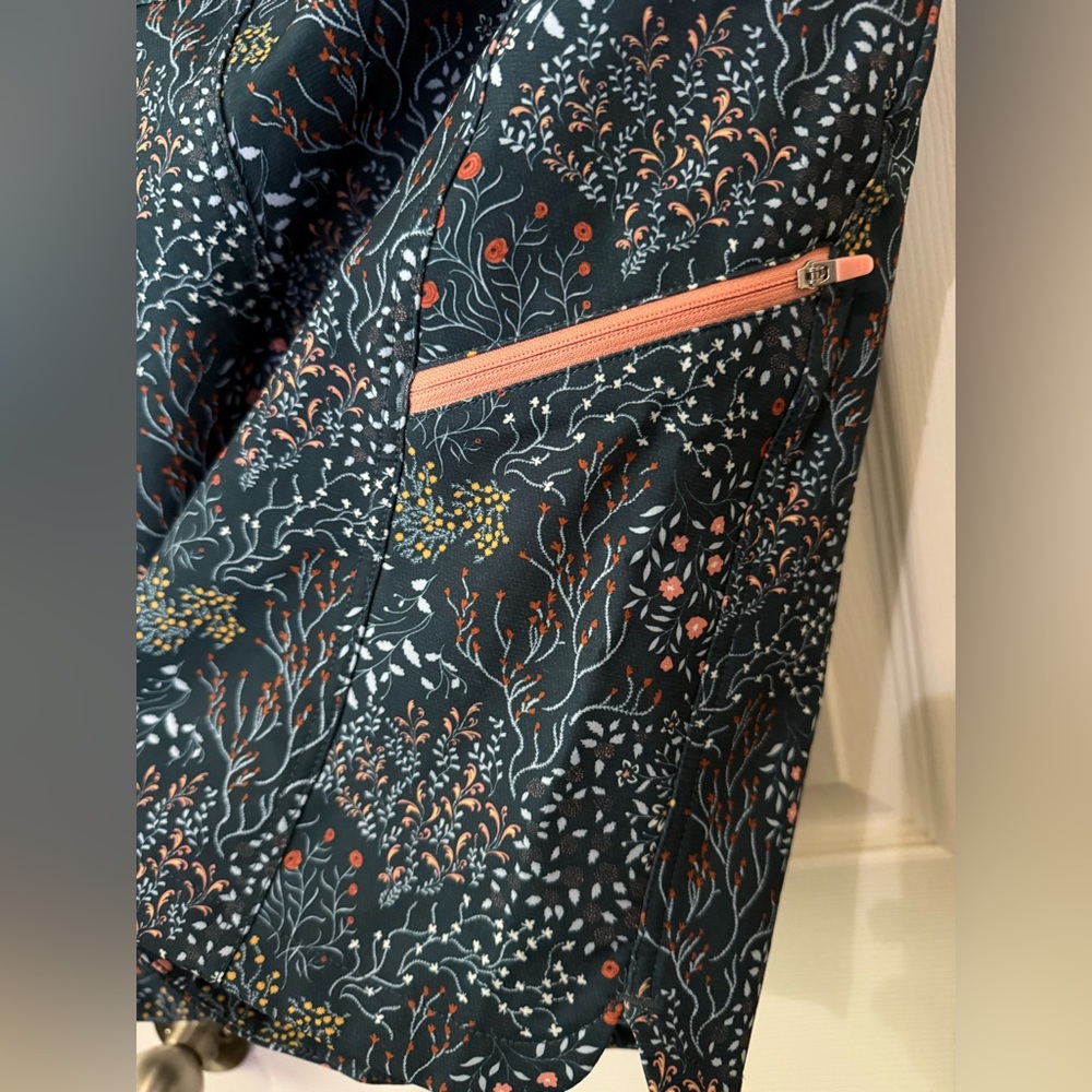 WILD RYE Size 18 Green Peach Floral Print Bike Shorts MTB Stretch Womens - Picture 4 of 5